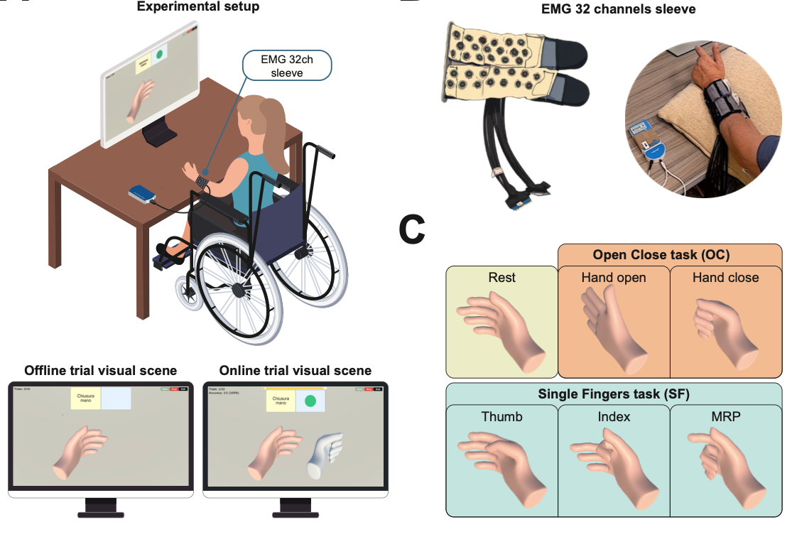 Paper Easy-to-use EMG system to decode hand movements in people with spinal cord injury